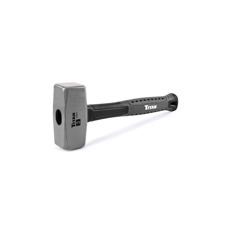 Titan 63243 3lb Drilling Hammer, Forged Steel Head, Sledge Hammer