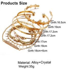 7 Bohemian Crystal Bracelets Fortune Telling Costume, Hand Chain, Indian Jewellery, Indian Clothing Women, Bracelet Set Women, Bollywood Costume Women, Gypsy Costume, Hand Jewellery, Metal, 1