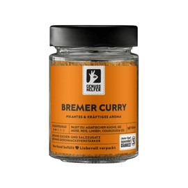 Bremer Gewürzhandel Bremer curry, spicy, original recipe, aromatic spice for cooking, perfect for sauces and dips, 90 g in a glass