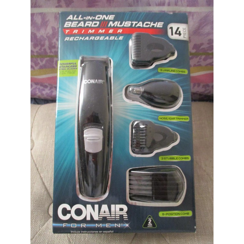 Conair NEW Conair Man All-In-One rechargeable Trimmer GMT189 14 pc