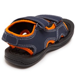 Skysole Sandalias ligeras de doble correa ajustable para niños (ver más colores y tamaños), Naranja, 9-10 Toddler