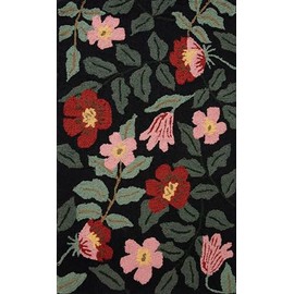 Loloi Rifle Paper Co Minnie Black/Multi 2'-3" x 3'-9" Accent Rug