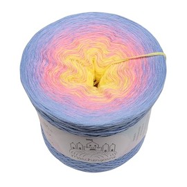 Sundream Colour Gradient Yarn, 5, 4 or 3 Ply, Bobbel Wool, Crochet, Knitting, Knitting Yarn (Sundream - Cloud Outside, 3-Ply, 100 g/500 m)