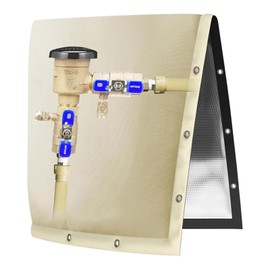 Backflow Preventer Cover, Insulation Cover Suitable for Backflow Preventer, Pipe Insulation, Sprinkler Valve Cover for Outdoor Winter 41 x 51 cm (Beige)