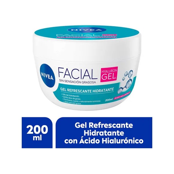Nivea Gel Facial Refrescante con Ácido Hialurónico 200ml Rápida absorción