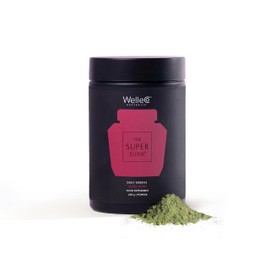 WelleCo WelleCo The Super Elixir Daily Greens Powder, Probiotic Drink Mix with Whole Foods, Gluten Free, Vegan Gut Health Powder, Energy, Immunity, Healthy Skin, Hair & Nails (300g, Mixed Berry)