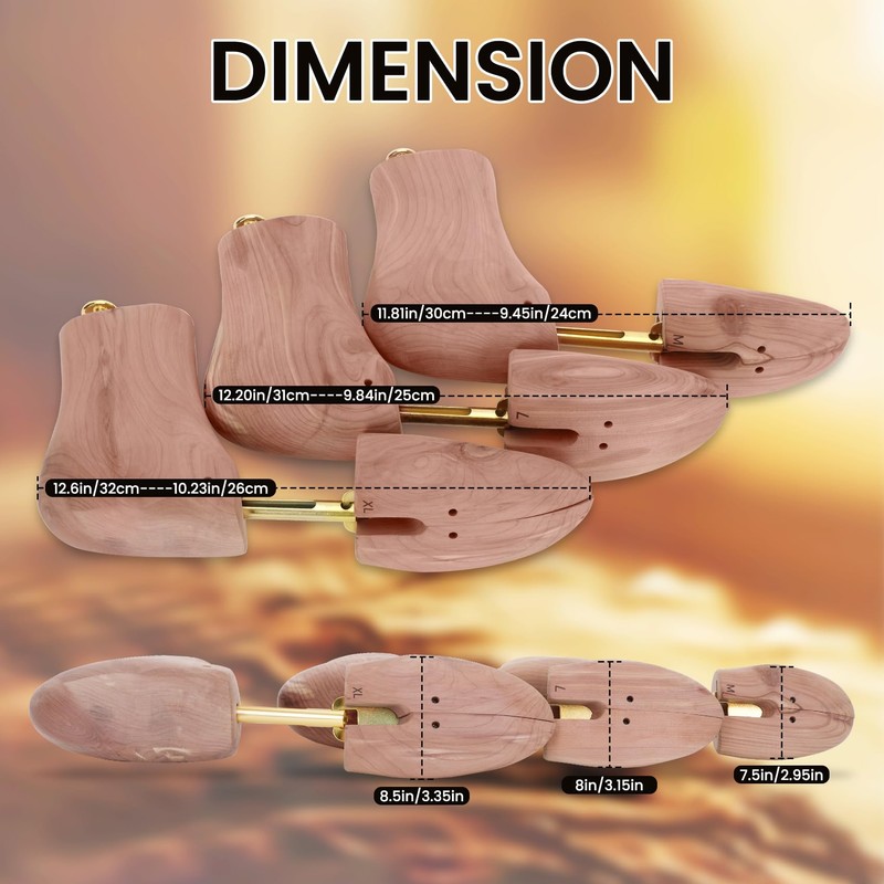 2 Pack Cedar Boot Tree for Man 11.5-12/Woman 13-13.5,The 2