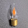XIAOKALAMI C11/C35 LED Flame Effect Bulb, E26 Base, Orange 2-Mode