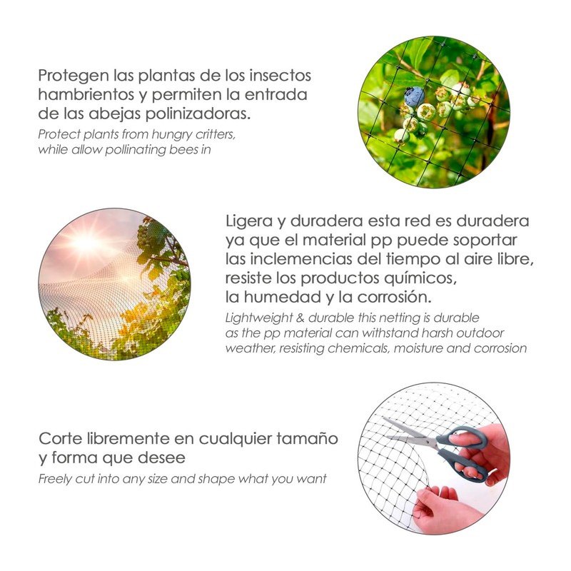 BOP-Schutznetz, 16 x 16 mm, 40 g/m², 1 m x