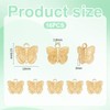 UNICRAFTALE 16Pcs 18K Gold Plated Butterfly Charms Animal Pendants Stainless
