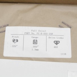 25FT Roll Full Chisel Saw Chain .325'' Pitch .050'' Gauge For Stihl Dolmar Echo McCulloch Homelite Jonsered Shindaiwa Makita Tanaka Efco Oleo Mac Oregon WT 10PCS Matched Connecting links ＆ 6 Boxes