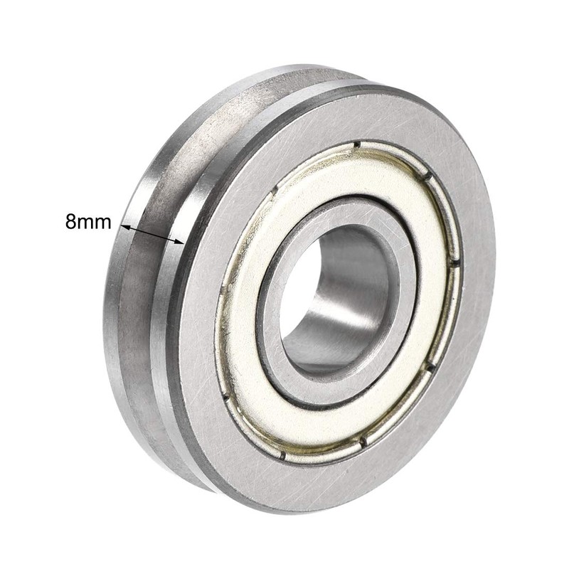 sourcing map V6000ZZ V-Groove Shaped Bearing 10x30x8mm Double Metal Shielded
