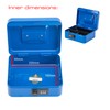 Sterling CB02CBL 8" Combination Lock Cash Box,Blue