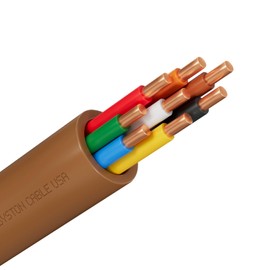 Syston 18/8 Thermostat Doorbell HAVC Heating Control Cable Wire, 18 AWG 8 Conductors 100% Solid Copper Conductors CL3R/FT4/CMR Riser-Rated, UV Resistant RoHS for Low Voltage Applications Use