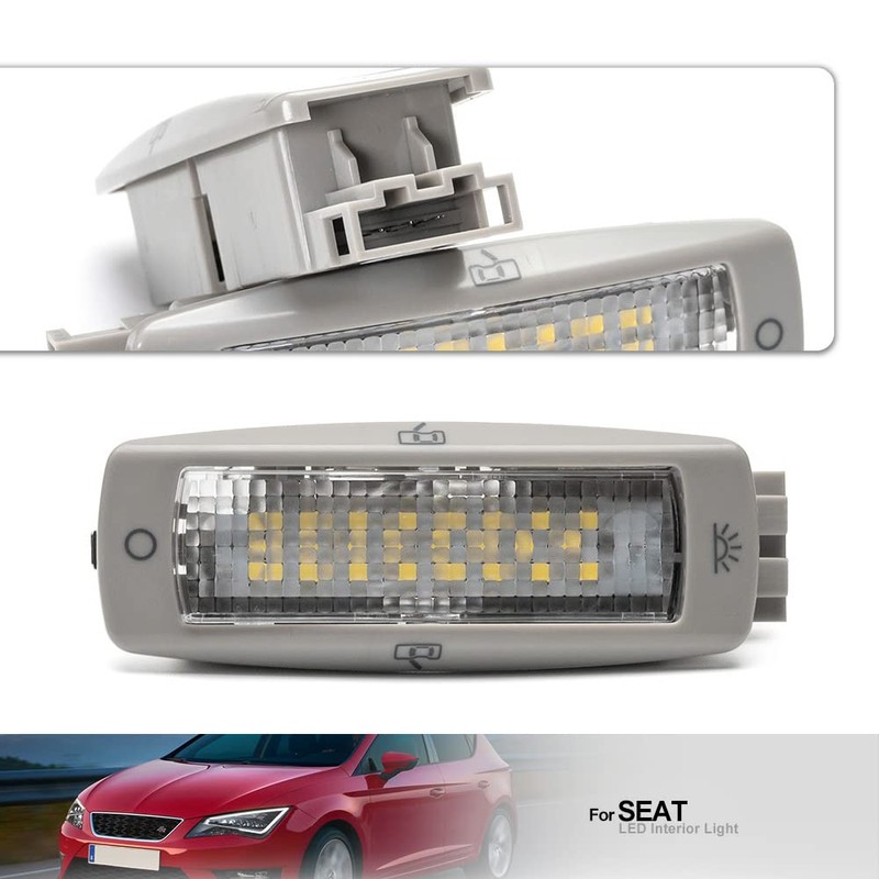 NSLUMO 2 x LED Interior Reading Card Light Dome Ceiling