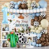 Cowboy 1st Birthday Party Decorations Supplies for Baby Boy, My