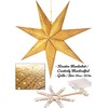 BRUBAKER 60 cm Paper Christmas Star for Hanging - LED