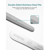 MR.GREEN Curved Nail File – Double-Sided Metal Nail File for