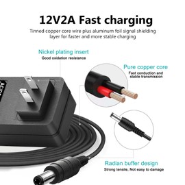 12V AC DC Adapter for Williams Legato Plus 88-Keys Digital Piano Keyboard, Alesis Recital 88-Key 61-Key Digital Piano Keyboard | IO 14 IO 26 Recording Interface Power Supply Charger Cord