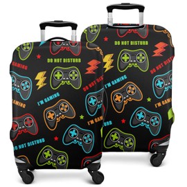Subvise Video Game Luggage Covers for Game Lover,Suitcase Cover Protector Elastic Luggage Anti-scratch (Large (25-28in))