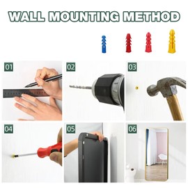 DCJWQ 200 Pcs Plugs Assorted, Wall Plugs Assorted, Expansion Wall Screw for Chipboard Concrete, Bricks, Gypsum Plasterboard (5mm 6mm 7mm 8mm) Fixings Plug