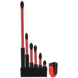 6 Pcs Magnetic Screwdriver Bit Sets, Phillips PH2 Anti-Slip and Shock-Proof Impact Screwdriver Driver Bits Set, 1/4 Hex Shank Magnetic Drill Bits, Long Magnetic Pozi-Drive Impact Driver Bits