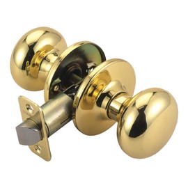 Design House 753269 Cambridge 2-Way Latch Passage Door Knob, Polished Brass