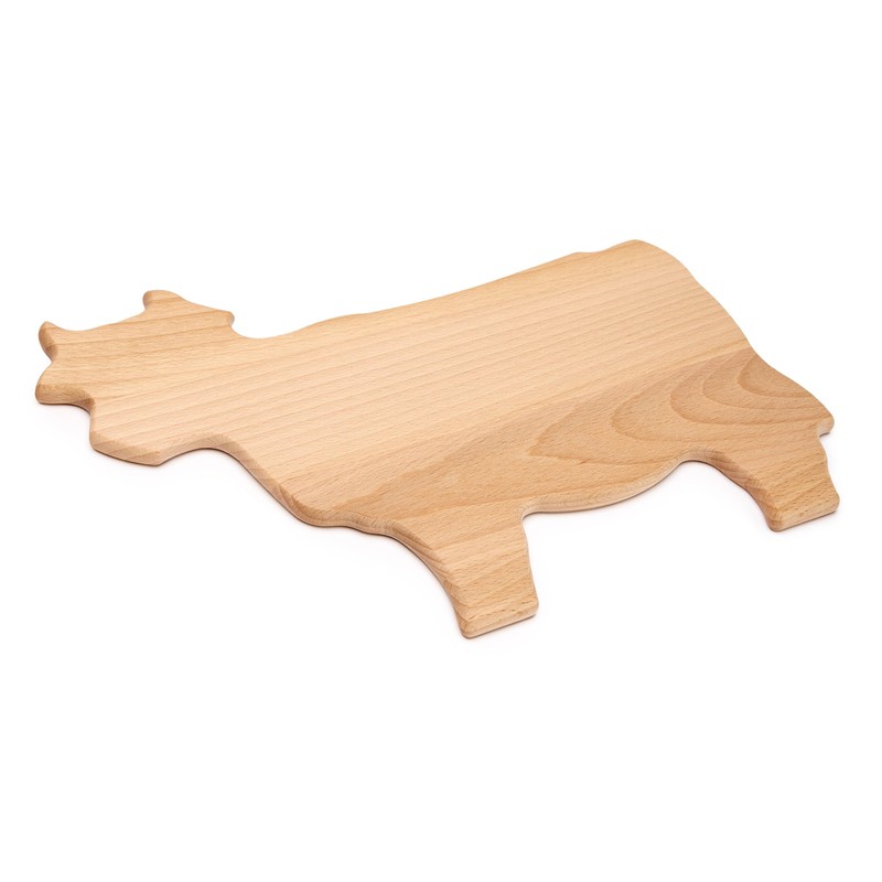 EVERYJOY Beech Wood Chopping Board (Cow, 29 x 20 x