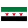 CafePress Free Syrian Republic Flag Sticker Rectangle Bumper Sticker Car