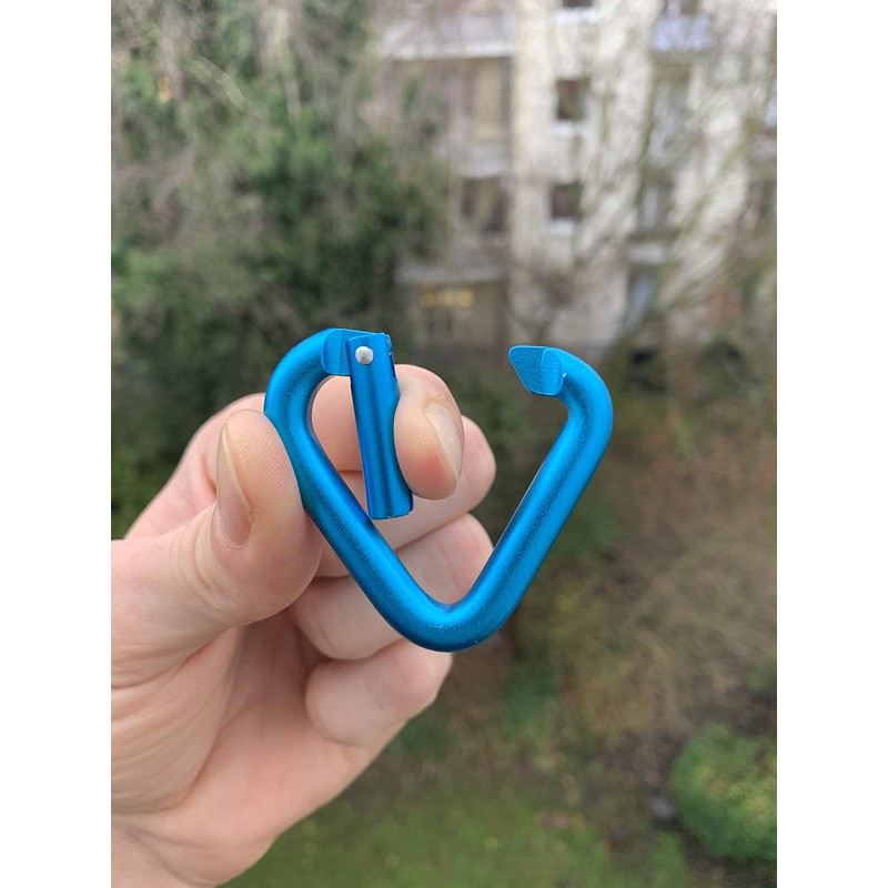 Holesto® Triangular Carabiner Set of 3 - Small Carabiner -