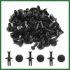 Motoforti 50pcs Black Plastic 6.5mm Car Clips Panel Rivets Fender