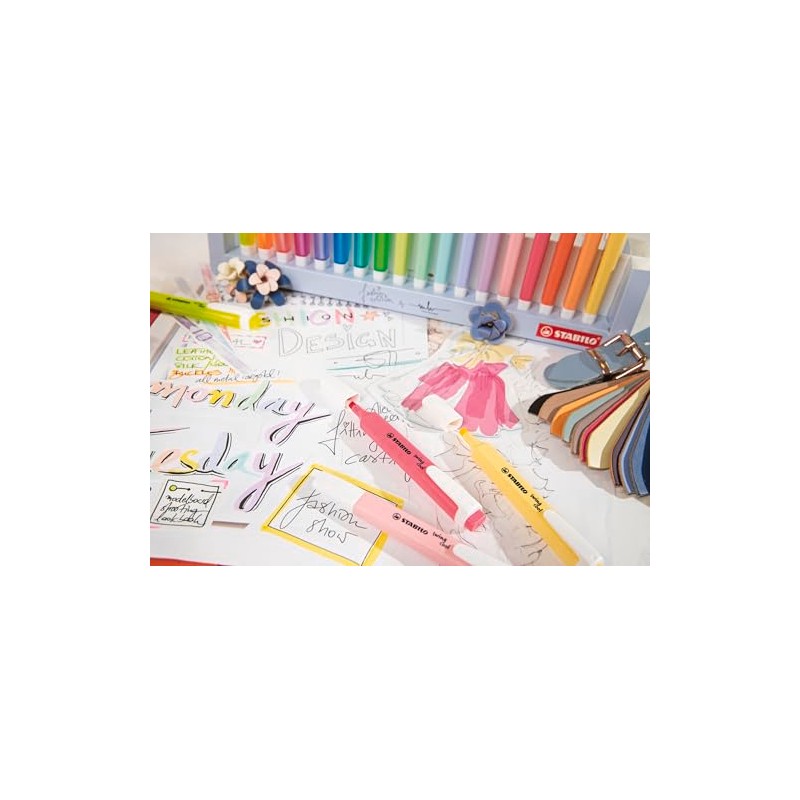 STABILO Highlighter Swing Cool Pastel - Paquete de 10 -