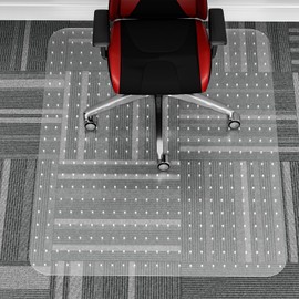 WASJOYE Office Chair Mat for Carpet, 36" x 48" x 0.09" Chair Mat for Carpet, Transparent Desk Chair Mat with Non-Slip Studded for Home and Office