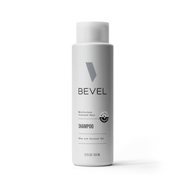 Bevel Champú para hombres - Champú sin sulfato para cabello texturizado con aceite de coco y manteca de karité, desenreda el cabello grueso y rizado, 