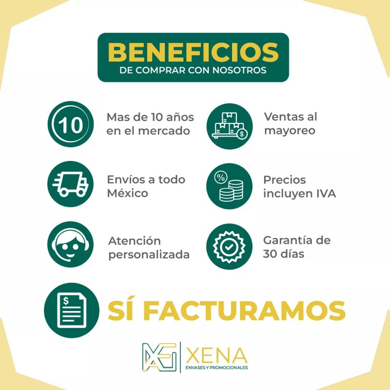 Xena Envase Para Gel Antibacterial 60 Ml Paquete Con 70