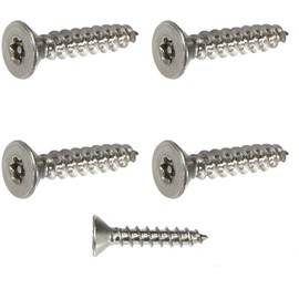 Fastenere Flat Head Torx Security Sheet Metal Screws - #6 x 5/8" (25pcs), Tamper Resistant, 18-8 Stainless Steel Screws with High Durability & Corrosion Resistance, T15 Drive 0.70"-0.255"