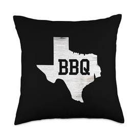 BBQ Texas Barbecue Grill Smoker Cook Chef Cuisine Throw Pillow