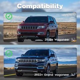 Cross Bar for Jeep Wagoneer & Grand Wagoneer & Wagoneer L & Grand Wagoneer L 2022 2023 2024 Roof Rack Rail Accessories