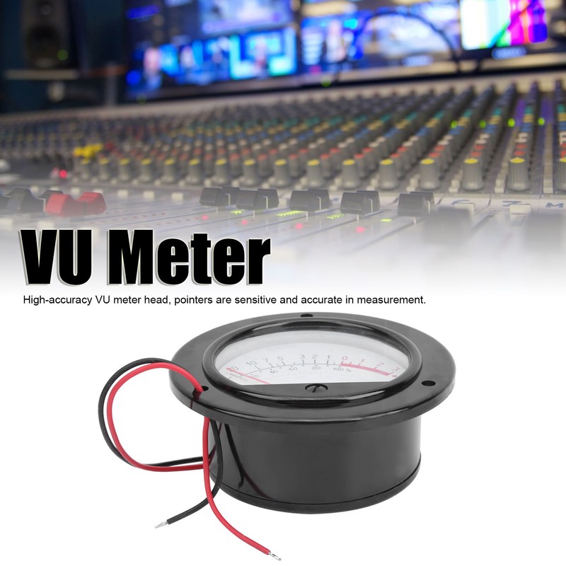 VU Meter Retro Pointer Dial Round Backlight VU Level Audio