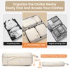 Compression Packing Cubes for Backpack 5 Beige
