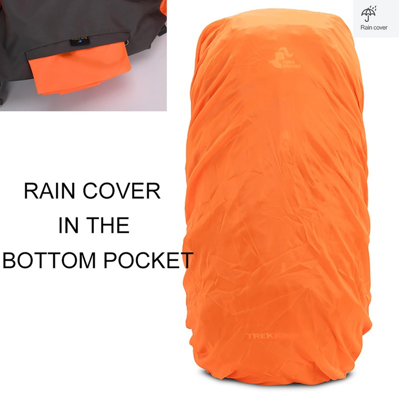 Bseash 60L Hiking Camping Backpack with Rain Cover, Waterproof Large