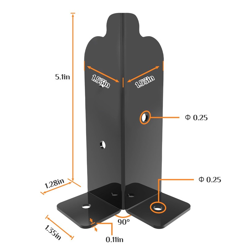 Missippibase 8 PCS Adjustable Deck Support - Fit 2x2, 2x4,