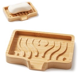 Home Bamboo Soap Dish Soap Holder For Bathroom And Shower –Craft Bathtub Shower Dish – Durable and Elegant Soap Bar Holder