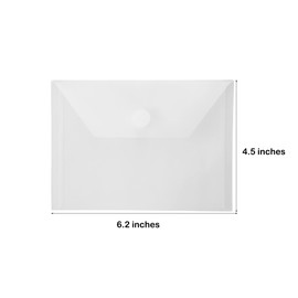 YESSART 4x6 Plastic Envelopes Hook Loop Closure Coupon Receipt Storage Holder 10 Pack (10 Pack)