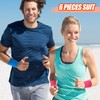 Wettarn 6 Pcs 4 Inch Cotton Sport Wristbands - Tennis,