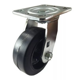 Hy-Weld 5" x 2" Heavy Duty "Rubber on Cast Iron" Caster - Swivel