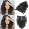 Loxxy Kinky Curly Clip in Hair Extensions #1B Black Women