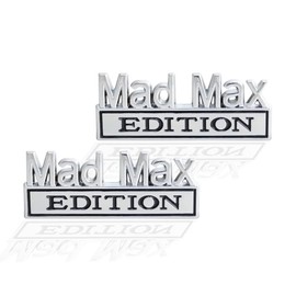 MAD MAX Edition Emblem Car Truck Replacement for Universal Vehicle Car Truck SUV (Silver) Pack of 2