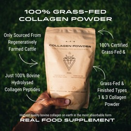 APE Nutrition Collagen Powder Peptides - Type 1 & 3 Bovine Collagen Protein, 100% Grass-Fed & Finished, Ancestral Supplement UK, Unflavoured, Improves Hair Skin & Nail Health