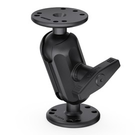 TUSITA 1.5" Universal Double Ball Mount with Two AMPS Round Plates, C Size Double Socket Arm - Short for Drill-Down Mounting